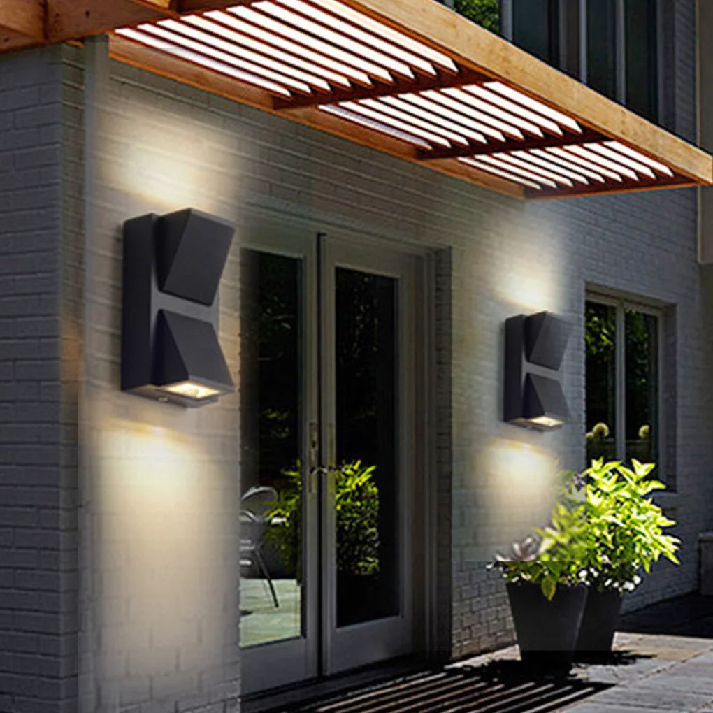 High-Quality Waterproof LED Up And Down Lighting Black Modern Outdoor Wall Lights First-Class