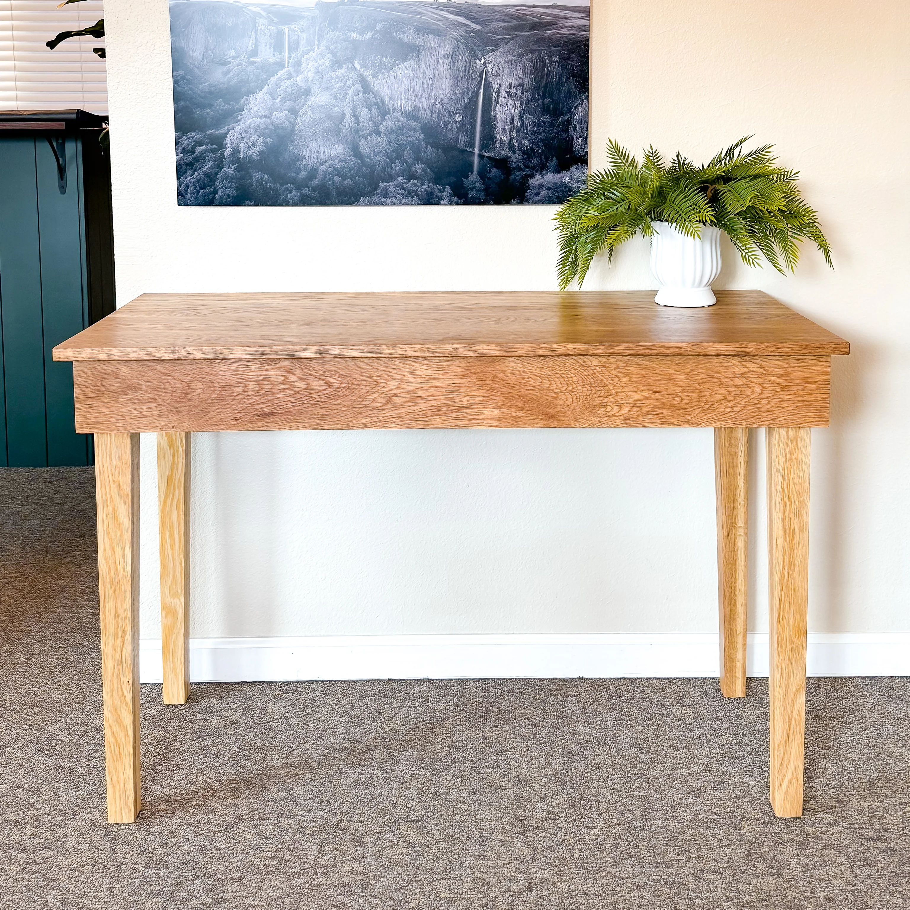 Sustainable Handmade White Oak Writing Desk Fast