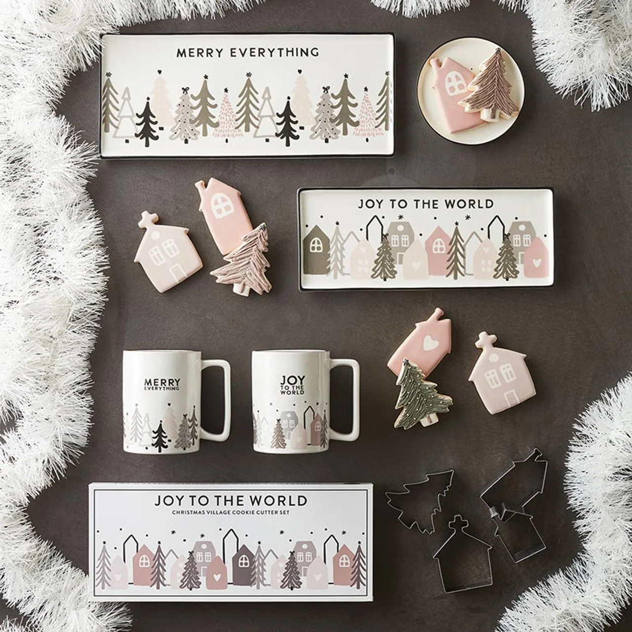 Natural Christmas Village Cookie Cutter Set Book Box – Joy to the World Prestigious