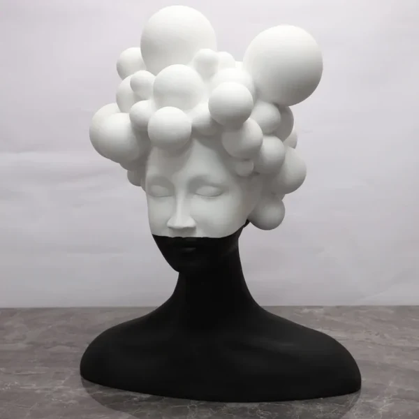 Comfortable Contemporary Bubble Head Sculpture Stylish