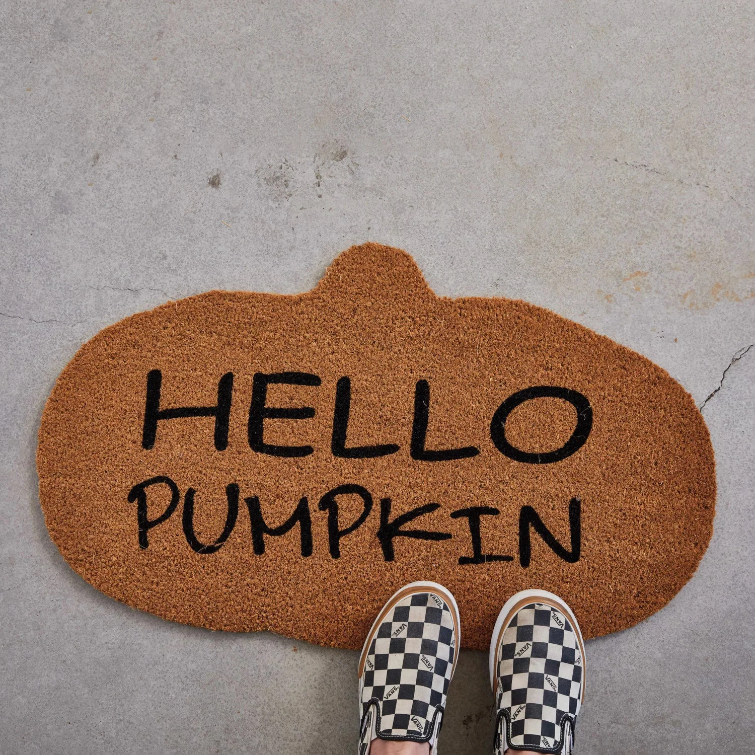 Excellent Hello Pumpkin Pumpkin Shaped Door Mat 30 x18 Reusable