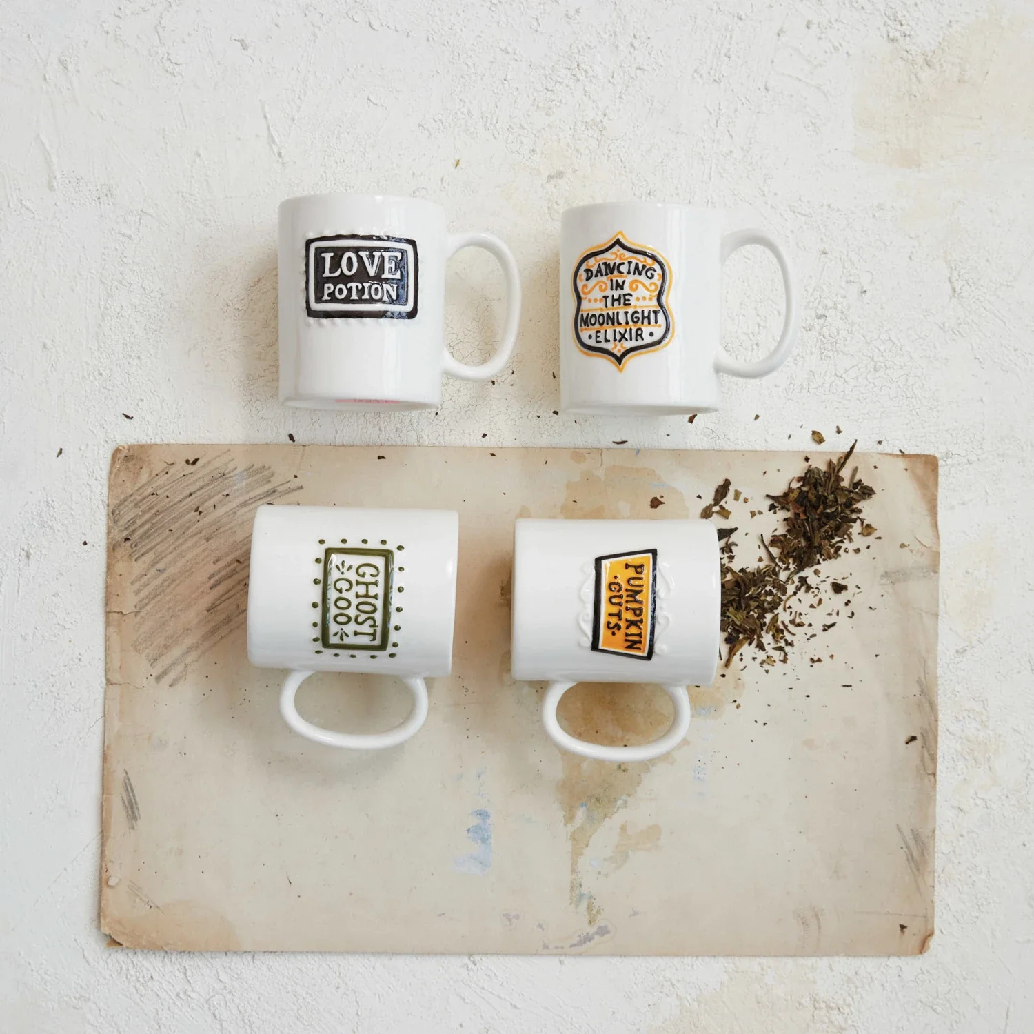 Smooth Stoneware Halloween Saying Mugs 16 oz Efficient
