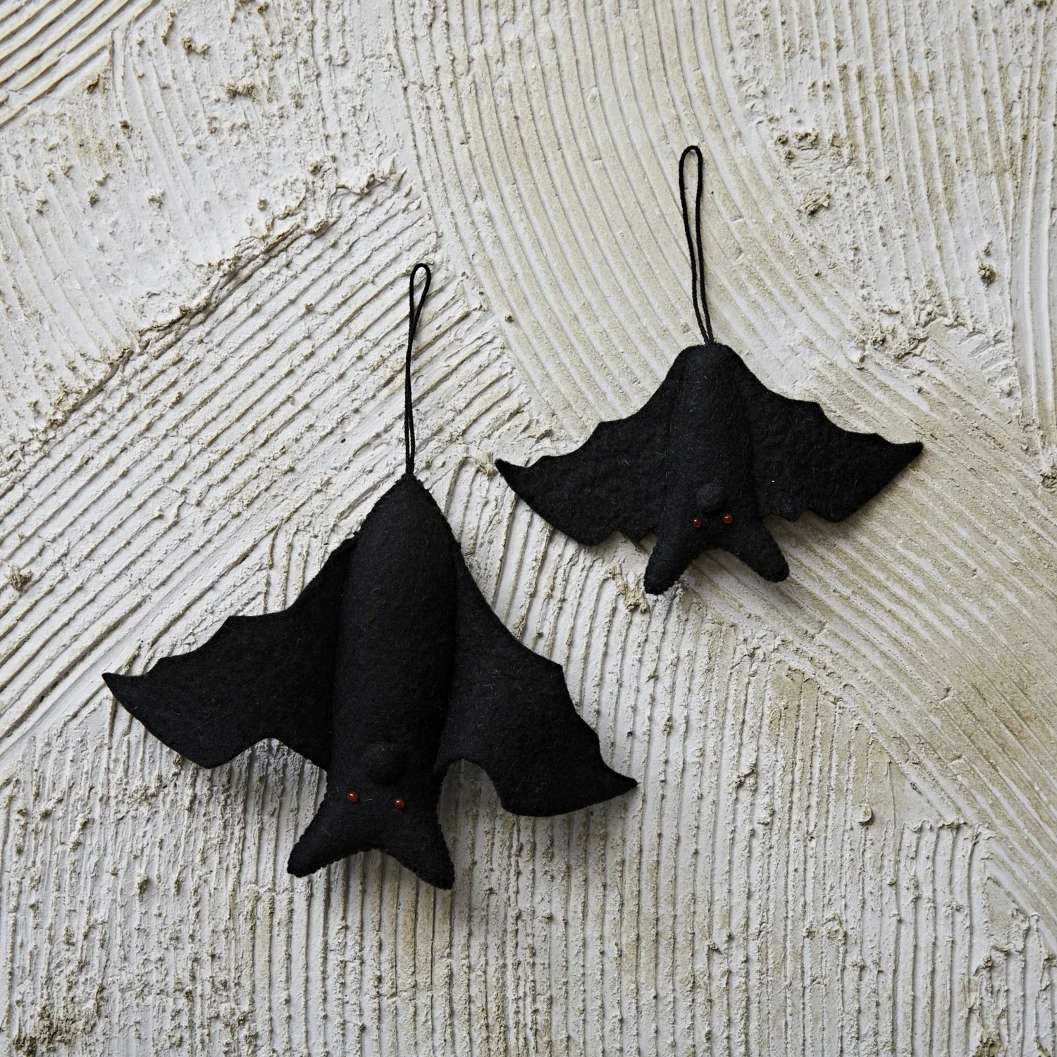 Efficient Handmade Wool Felt Bat Ornament Black Enhanced