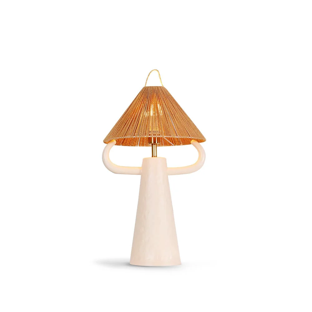 Traditional Horns Ceramic Table Lamp Selected