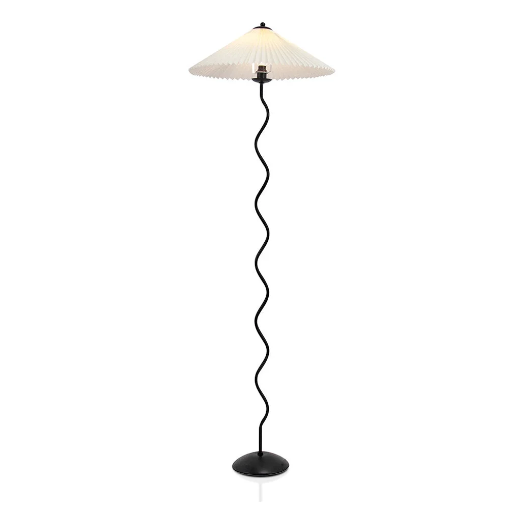 Luxury Wiggly Pleated Floor Lamp Casual