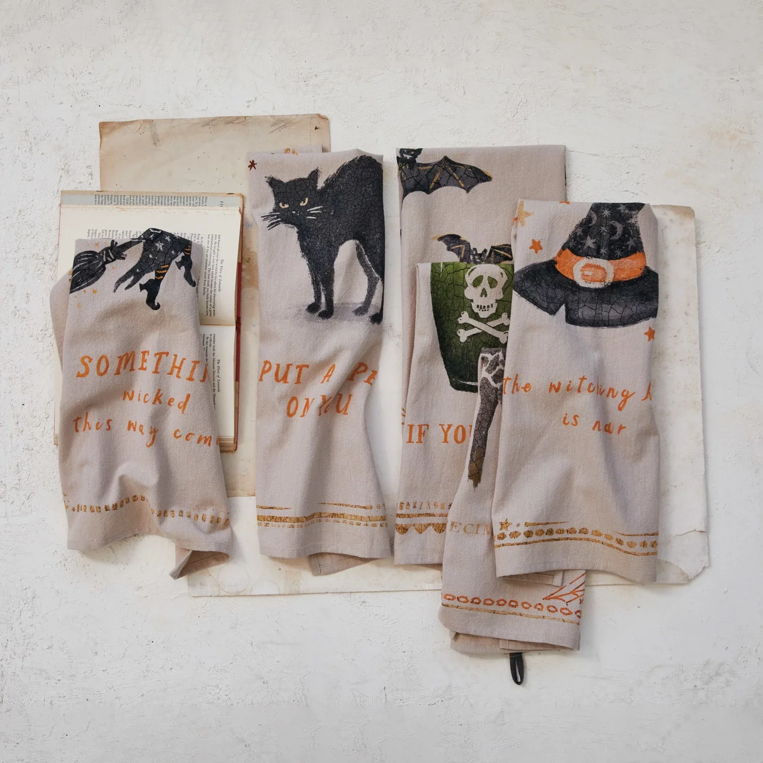 Powerful Halloween Tea Towels 28 x 18 User-Friendly