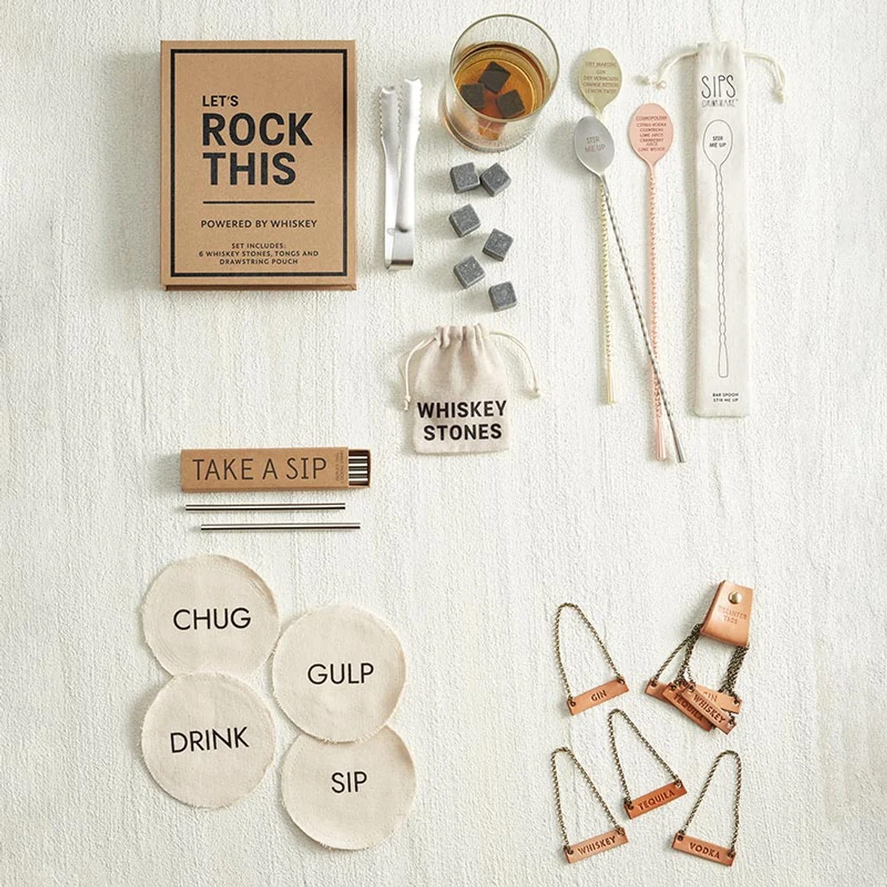 Recyclable Let’s Rock This Whiskey Stones Book Box Green