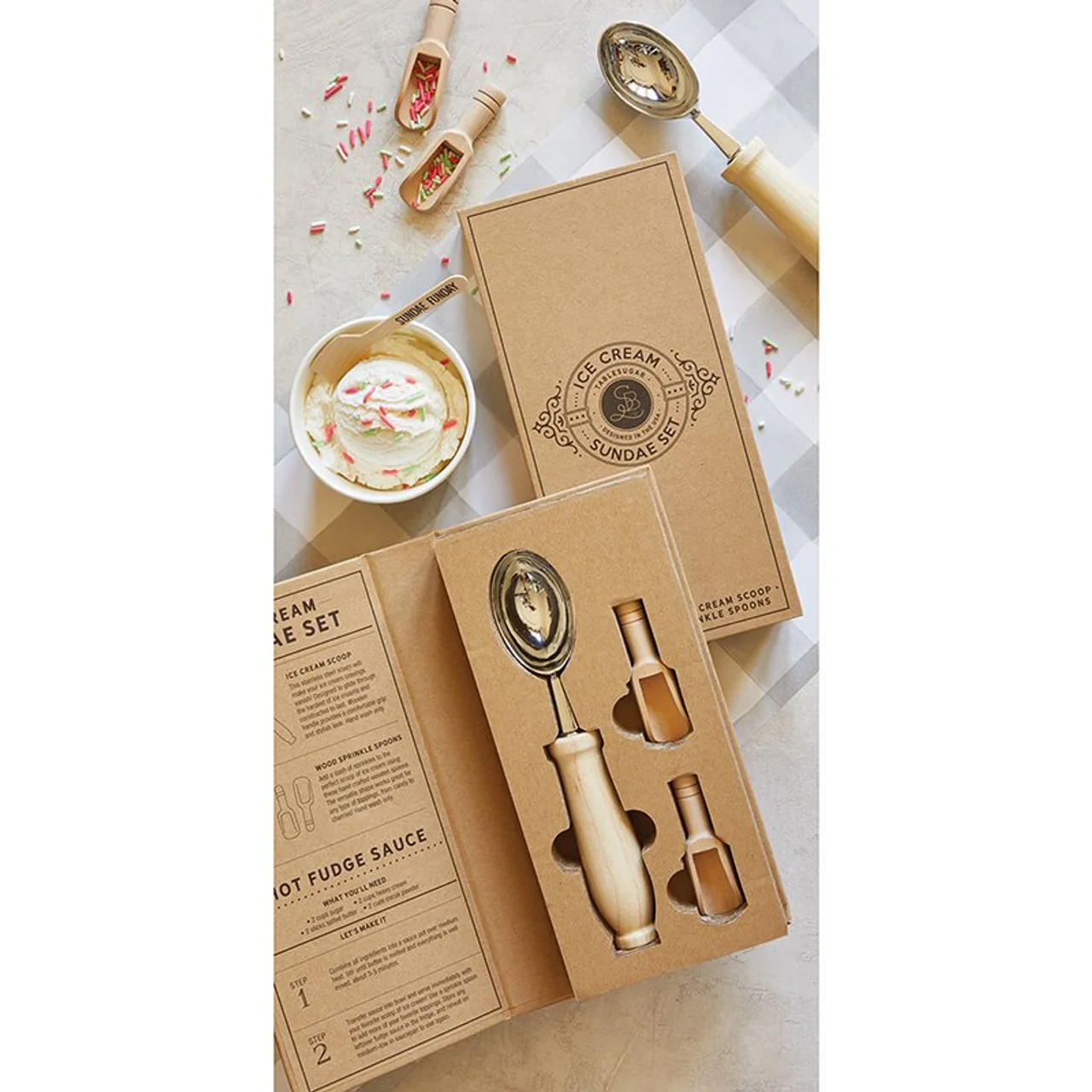 Expertly Made Ice Cream Sunday Set Book Box Verified