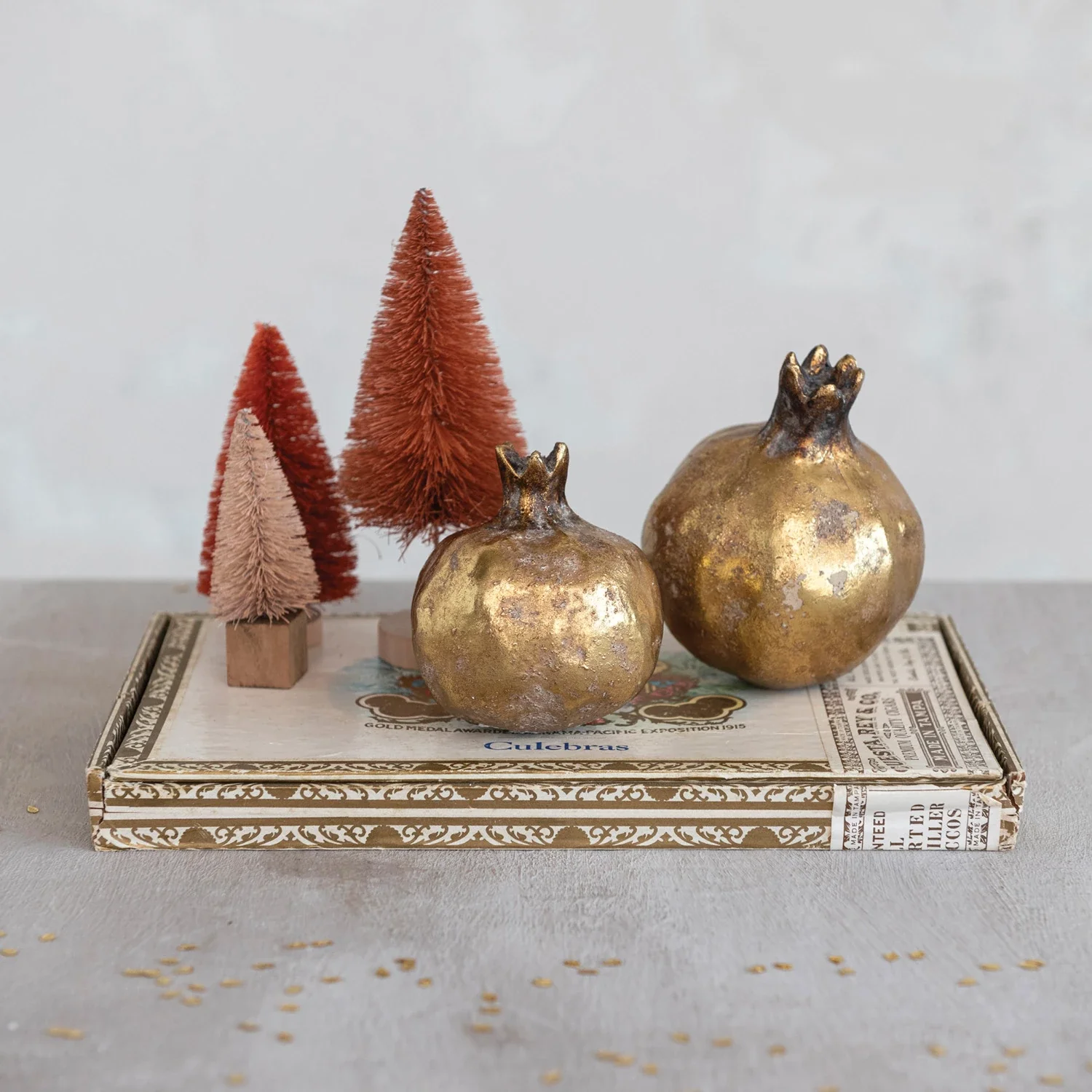 Advanced Antique Gold Resin Pomegranate Official