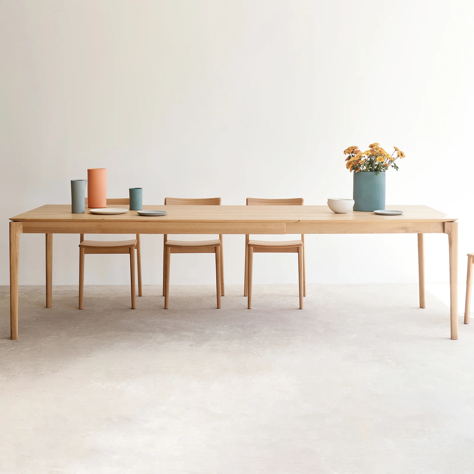Crafted Bok Extendable Dining Table Oak Stylish