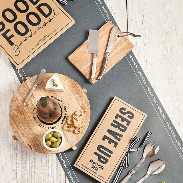 Luxury Good Mood Good Food Paper Table Runner 18 x 50 Convenient