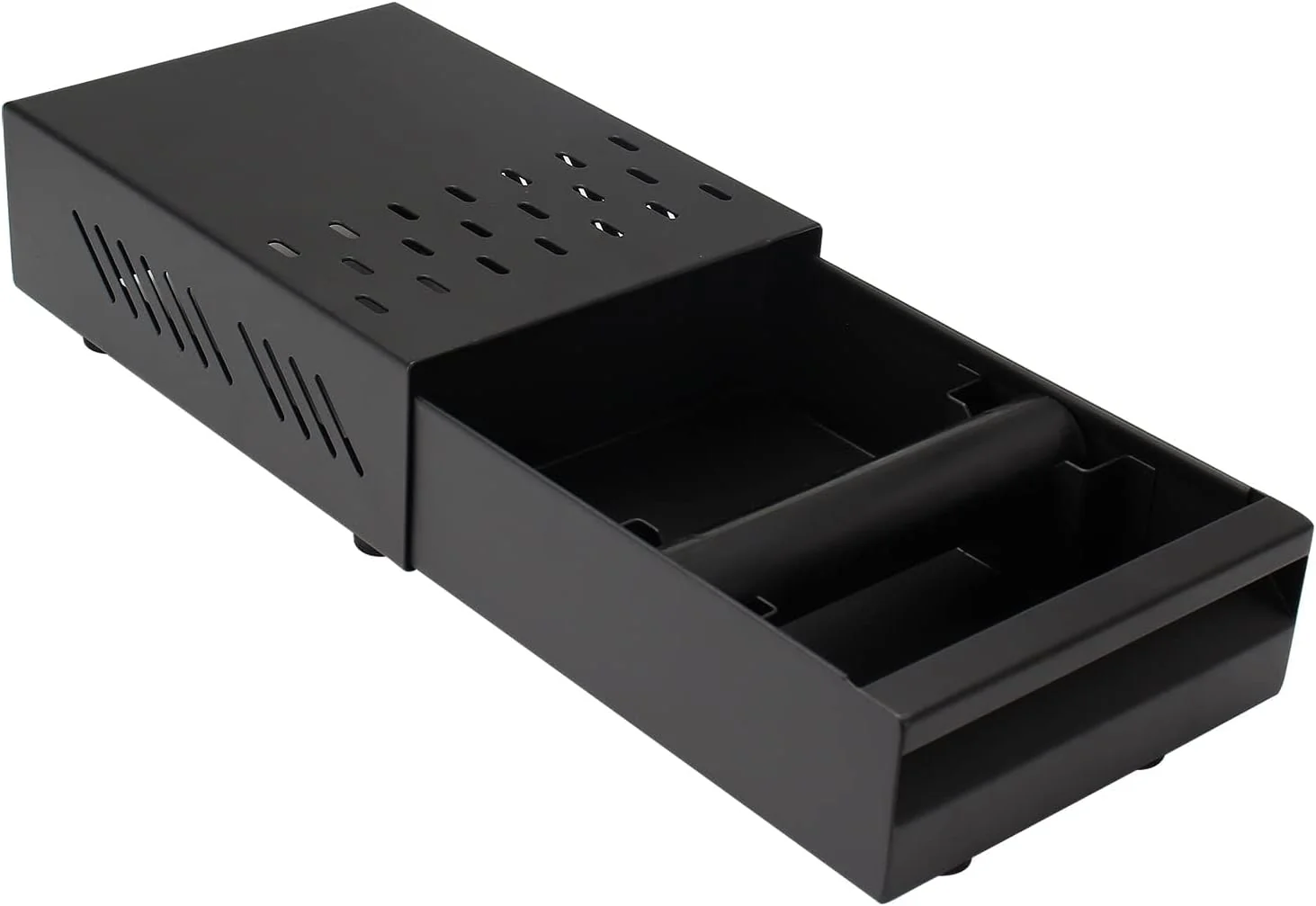 Original Espresso Knock Box Drawer Stainless Steel Coffee Ground Container with Removable Rubber Knocking Bar 9.84 x 7.08 x 3.34 inch Black Certified