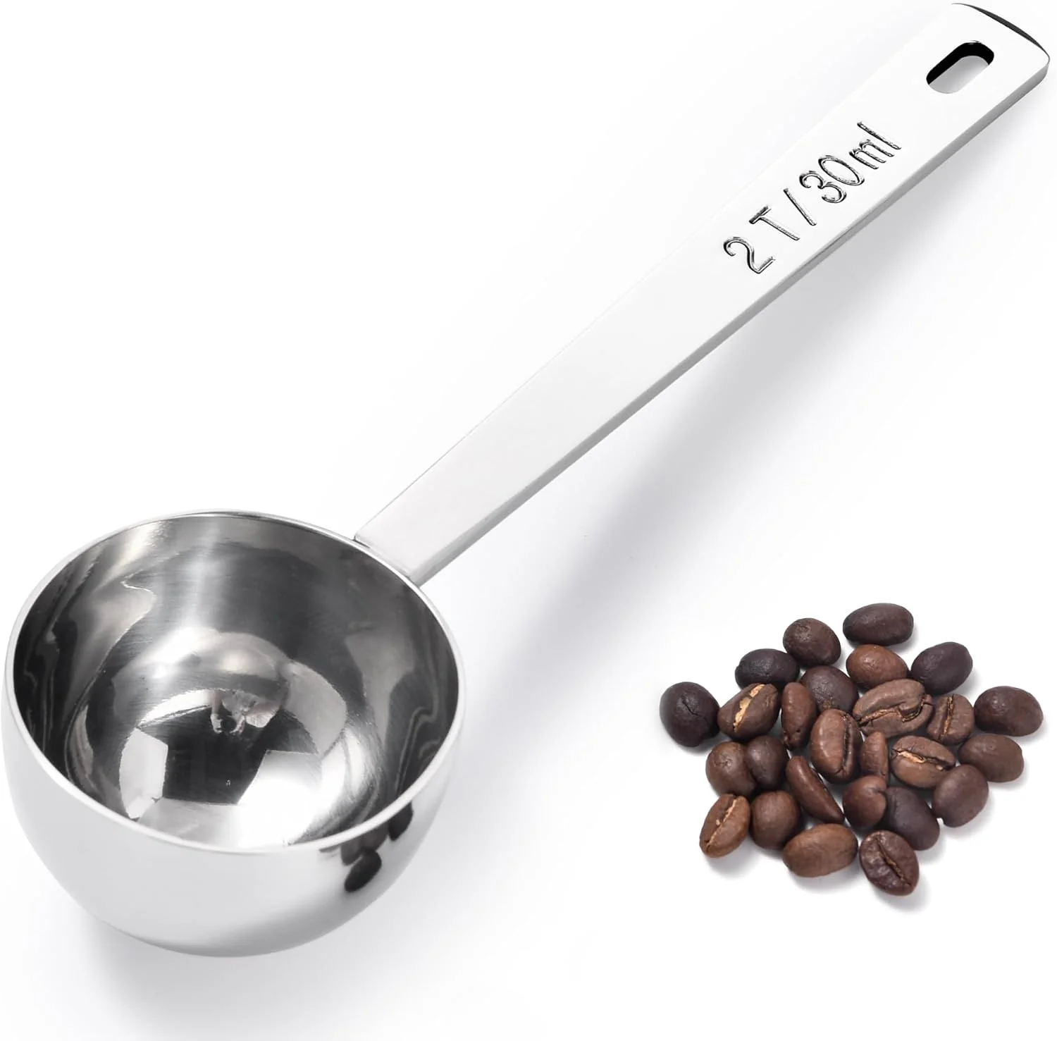 Minimalist 18 8 Stainless Steel Coffee Scoop Doosu Food-Grade Metal Measuring Spoon with 4.3in Long Handle Tablespoon Scooper for Coffee Beans Ground Coffee Trusted