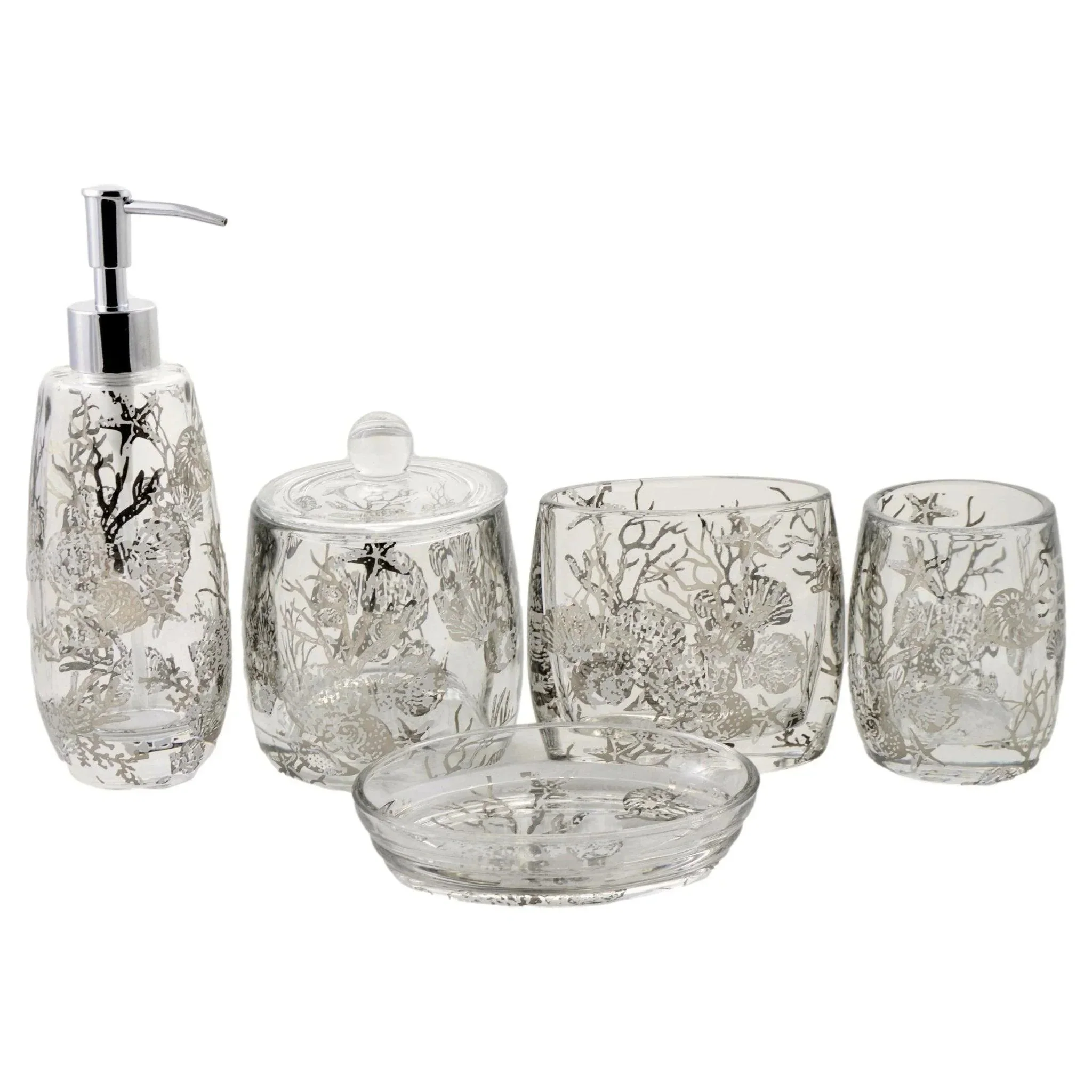 Efficient Bathroom Set of Glass in Antlers Design Certified