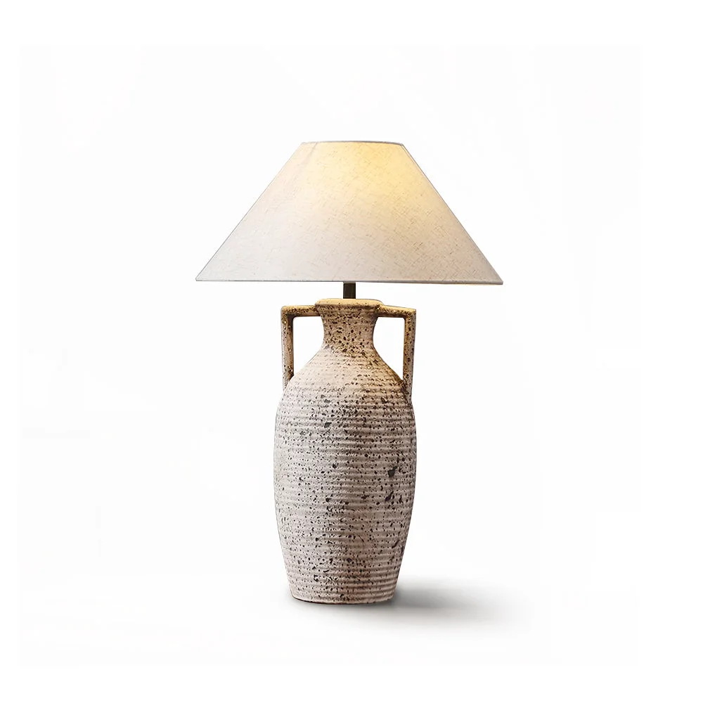 Recyclable Speckled Ceramic Table Lamp Smooth