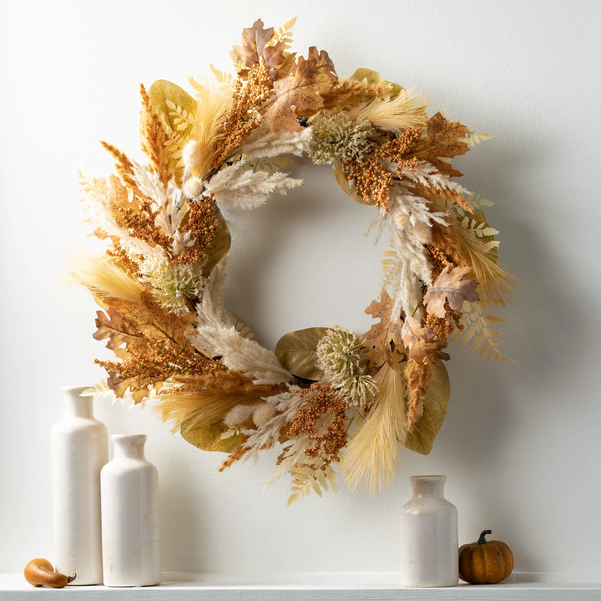 Fine Dried Pampas Wreath 24 Original Design