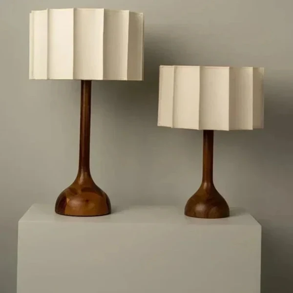 Detailed Solid Wood Table Lamp Genuine