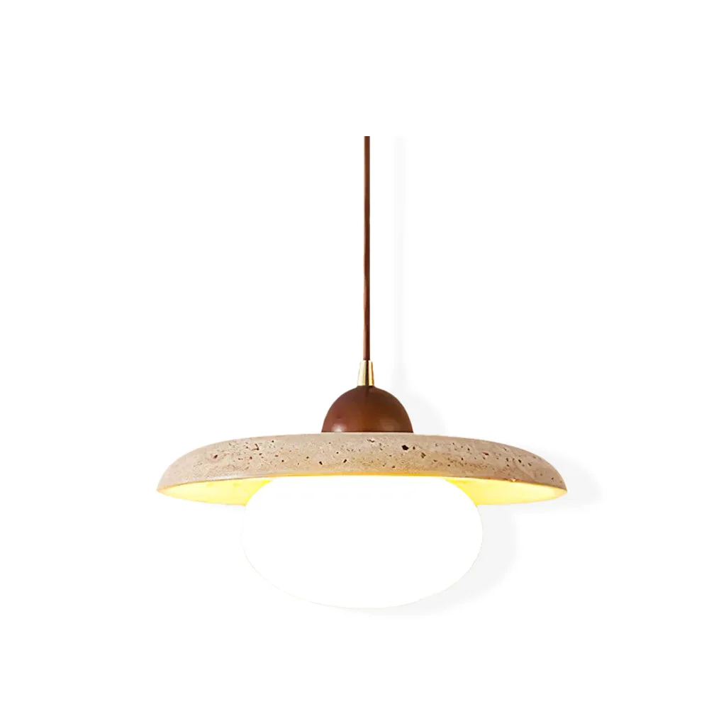 Traditional Travertine Pendant Lamp Smooth