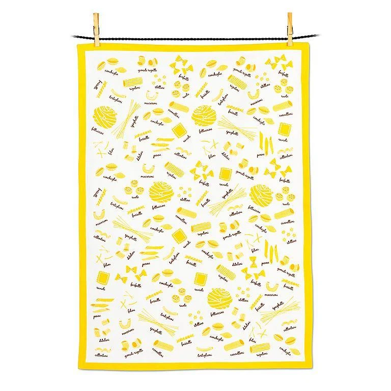 Official Yellow Types of Pasta Tea Towel Next-Generation