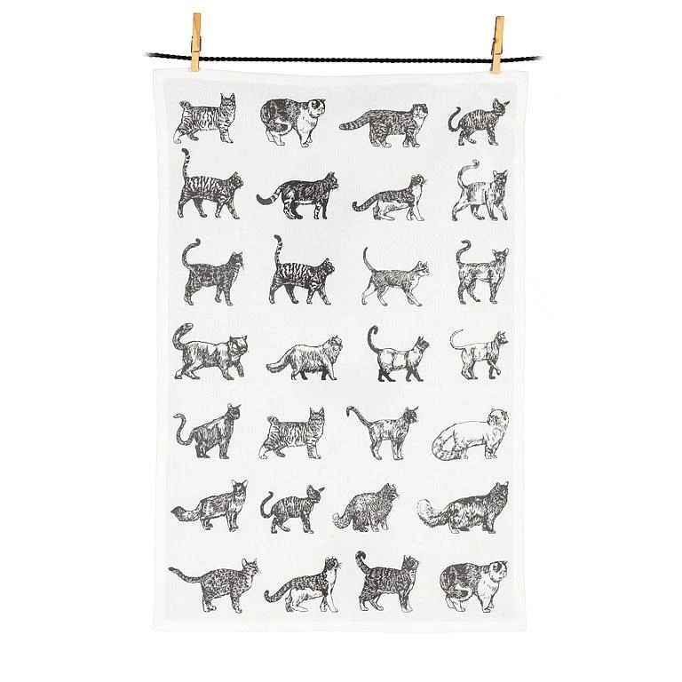 World-Class Cat Breed Tea Towel Easy-to-Use