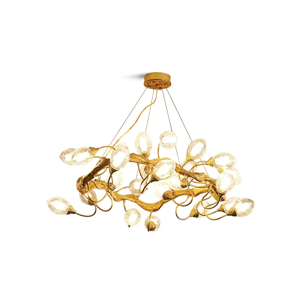 Secure Lotus Brass Chandeliers Expertly Made