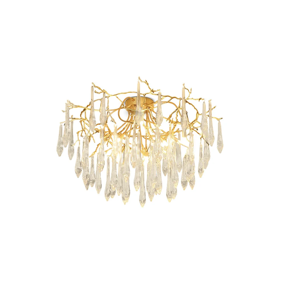 Stylish Teardrop Round Crystal Ceiling Lamp Dependable