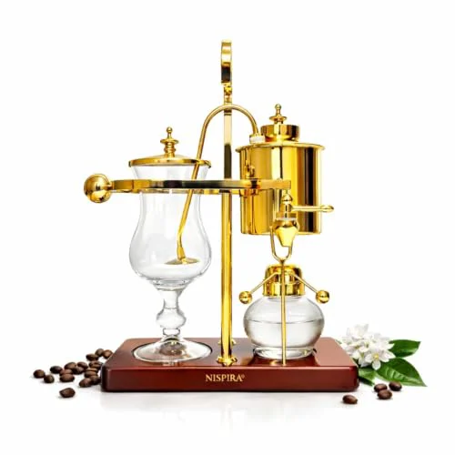Expertly Made Belgium Royal Family Balance Syphon Unique Gravity Vintage Coffee Maker Vacuum Brewing System Gold 500 ml World-Class
