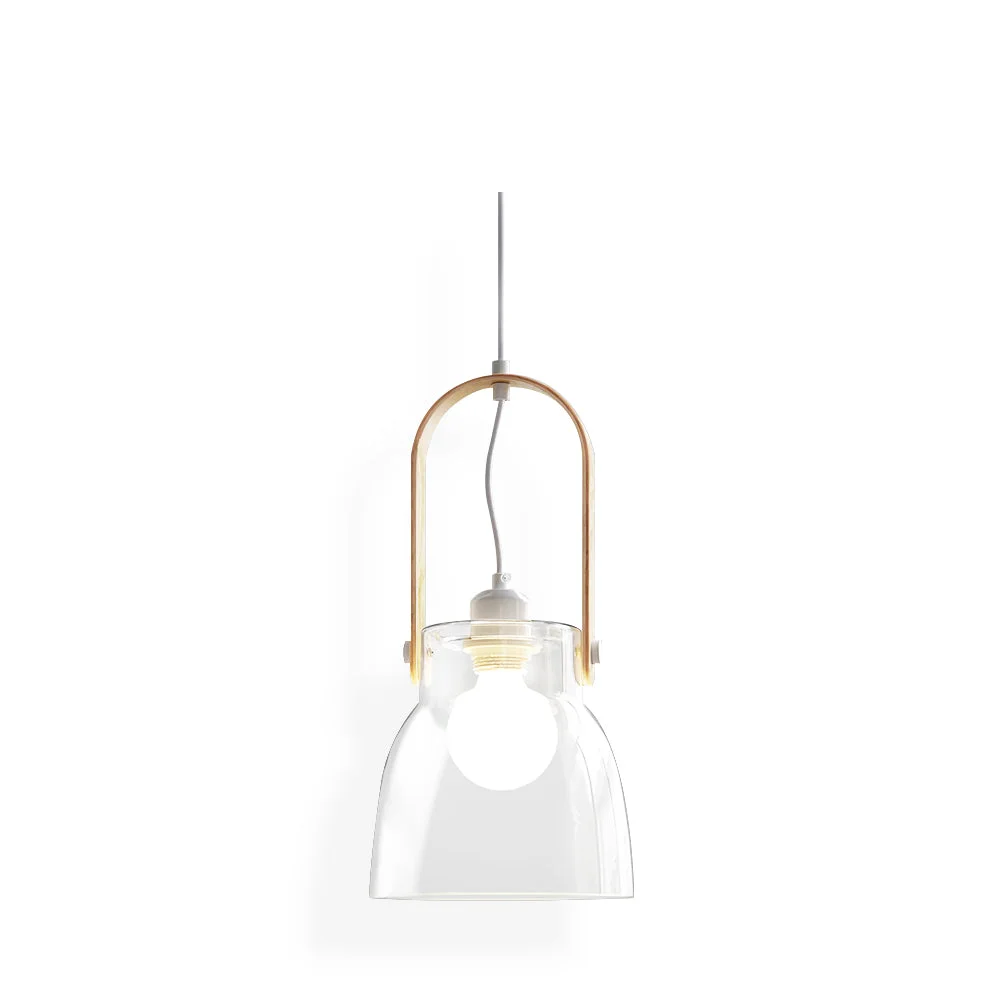 Crafted Skandi Glass Pendant Lamp Practical