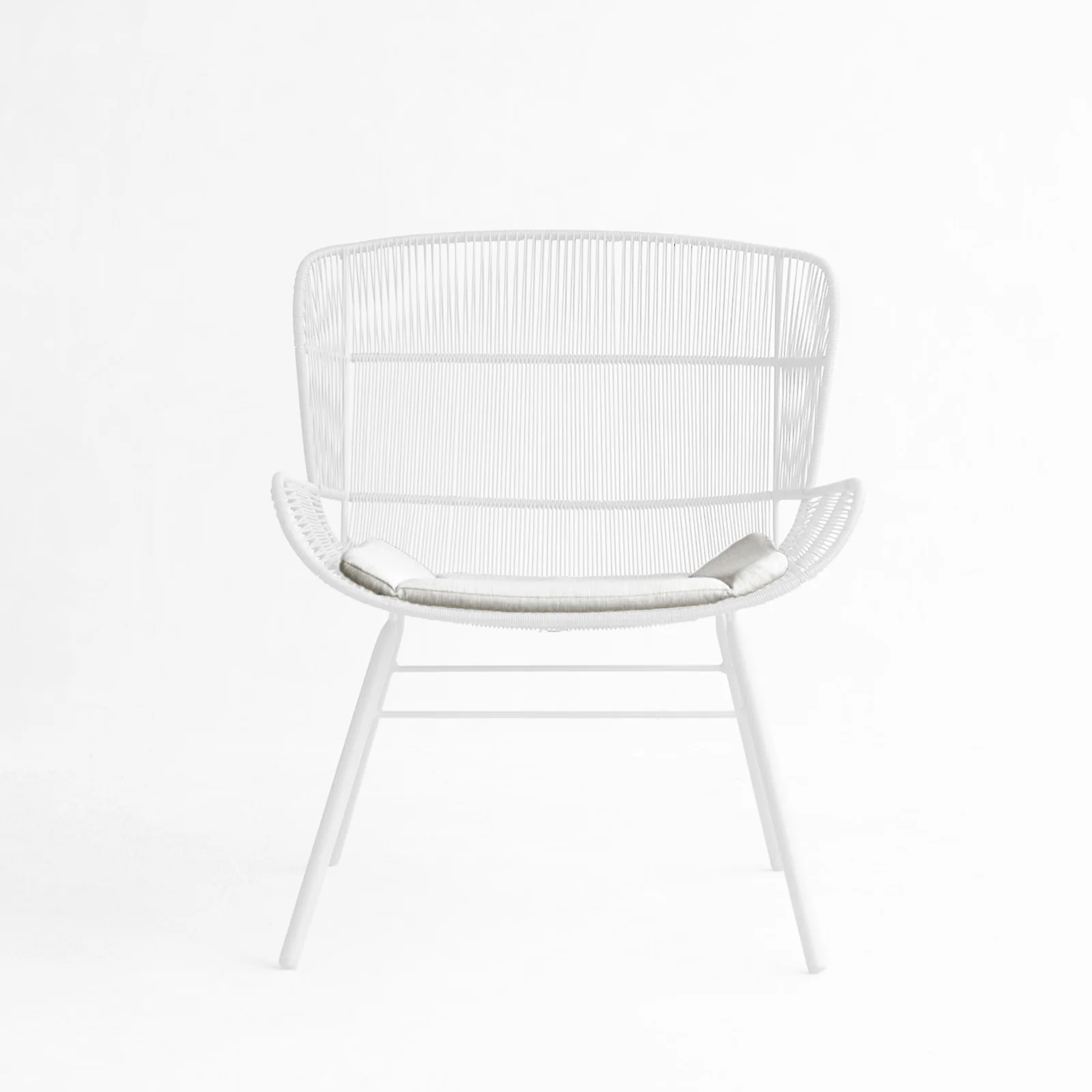 Outstanding Rose Outdoor Lounge Chair Seat Cushion White Minimalist