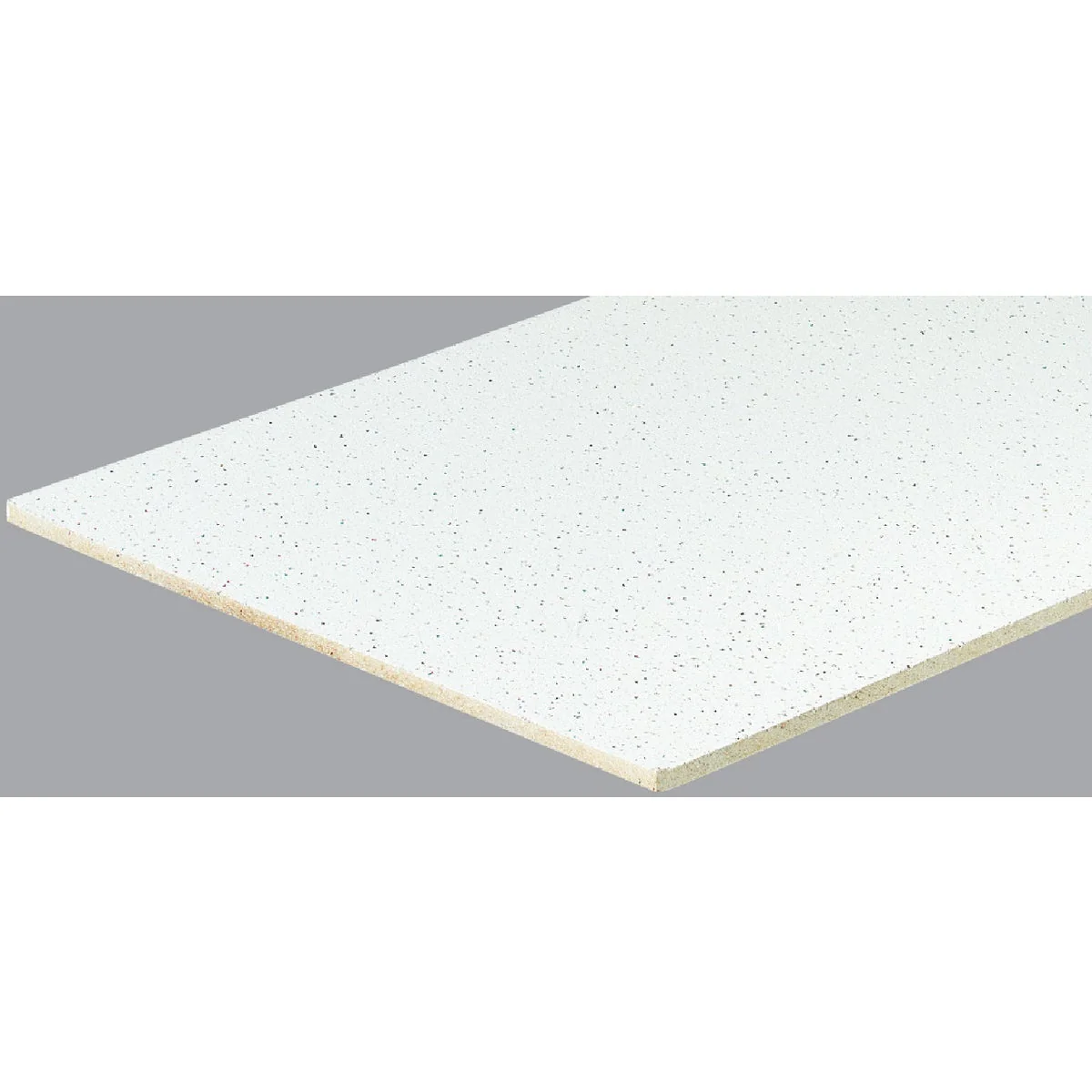 Fast Radar Fissured 2 Ft. x 2 Ft. White Mineral Fiber Square Edge Suspended Ceiling Tile 16-Count Fine