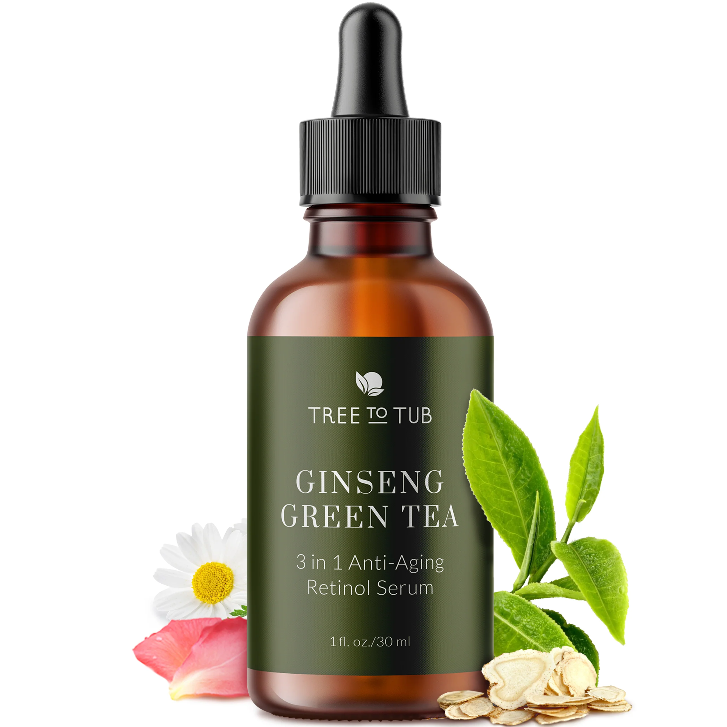 Next-Generation Tree To Tub Anti Aging Green Tea Hyaluronic Retinol Serum for Face Flexible