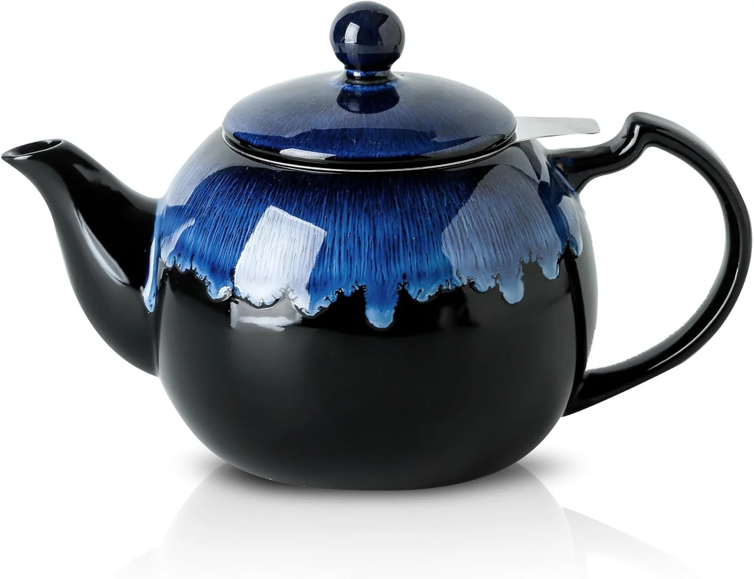 Certified Koov Tea Pot with Infuser for Loose Tea 34 ounce Ceramic Teapot with Infuser Enough For 6 Cups Tea Pots with Tea Strainers for Tea Party Recyclable