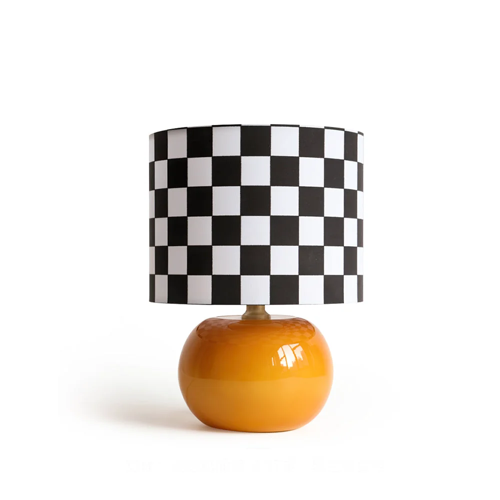 Authentic Checkerboard Table Lamp Detailed