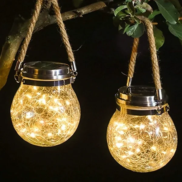 Functional Hanging Solar Lanterns with Festoon LED Lights Durable