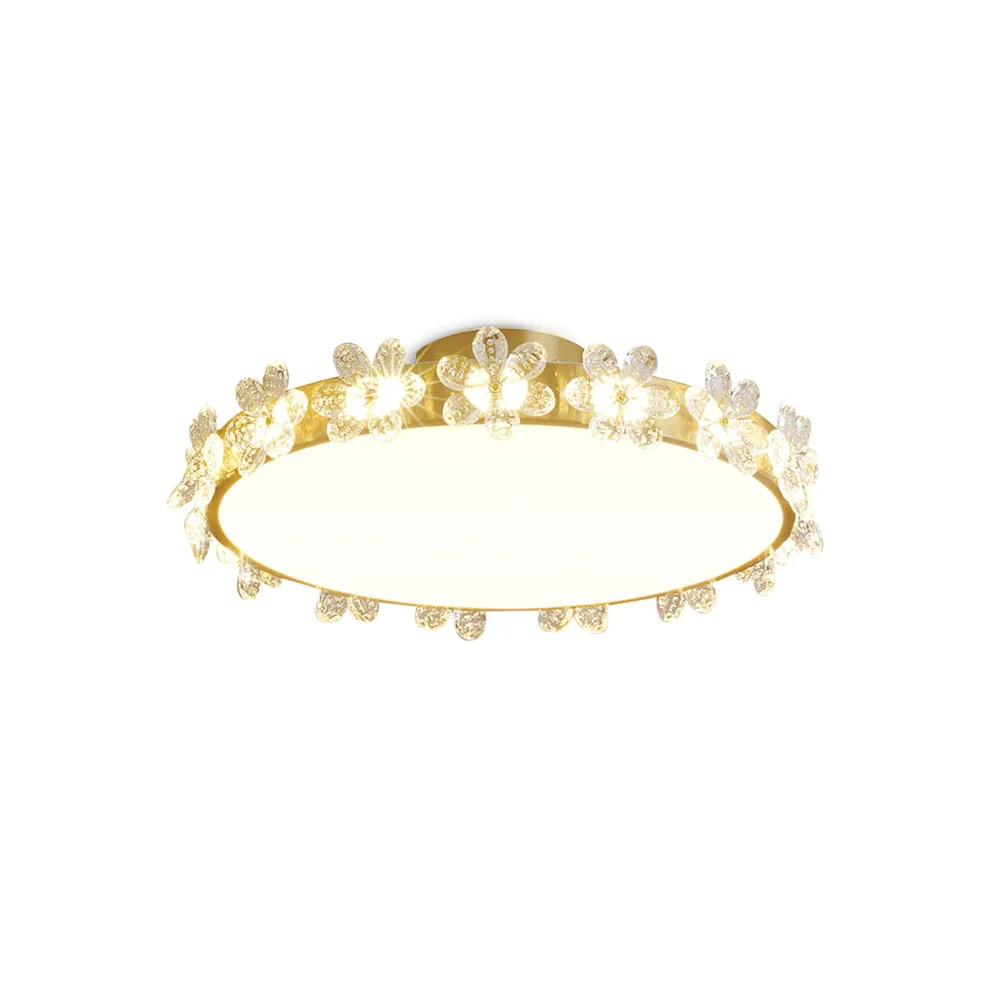 Carefully Designed Petal Crystal Ceiling Lamp Classic