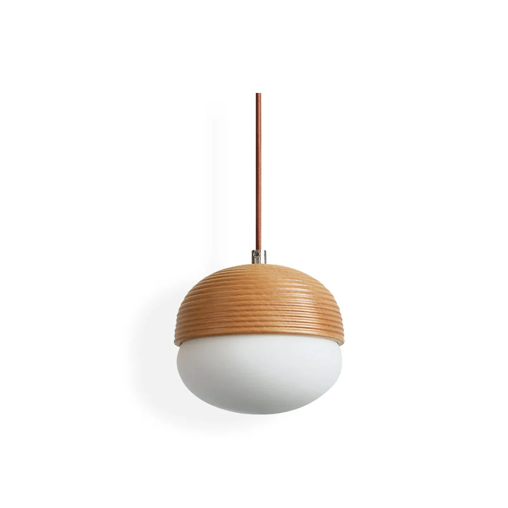 Classic Wood Nut Pendant Lamp Natural