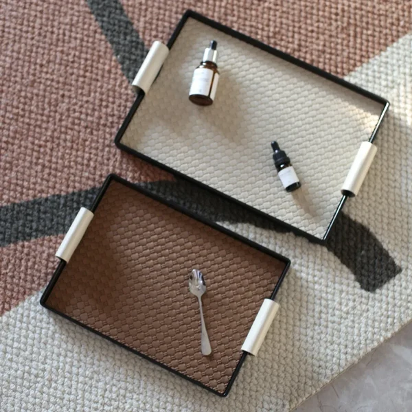 Refined Luxury Decorative Leather Tray Professional