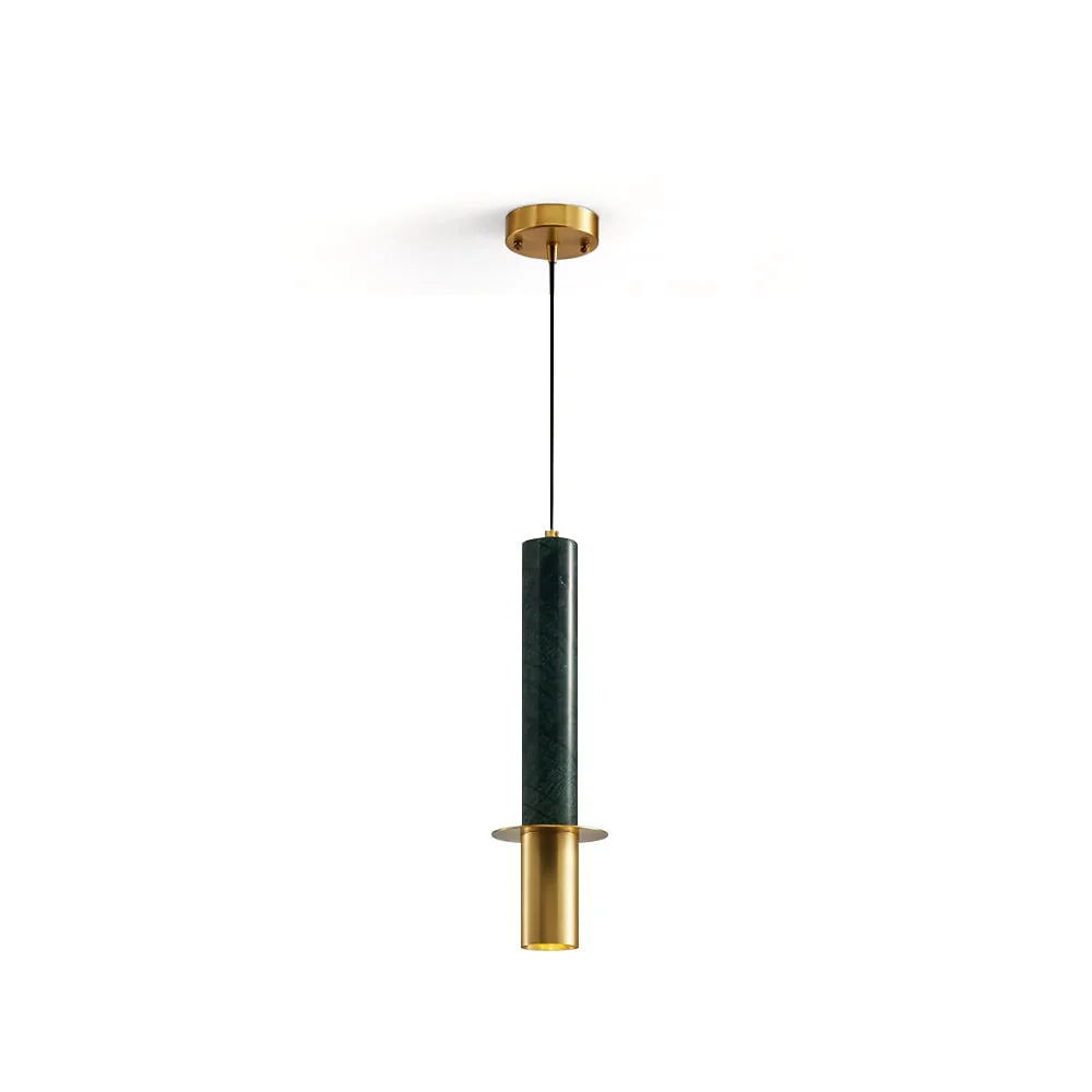 Sustainable Marble Cylinder Pendant Light Expertly Made
