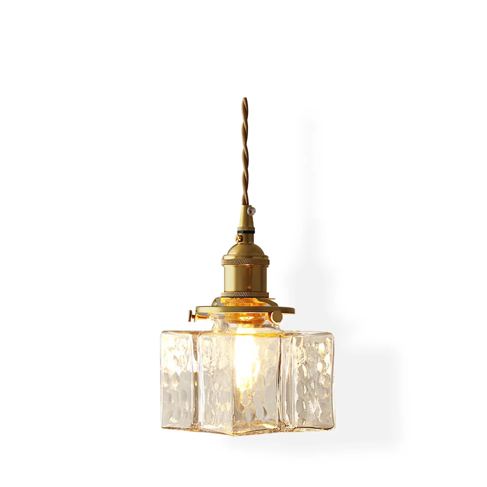 Comfortable Jewel Glass Brass Pendant Light Superior