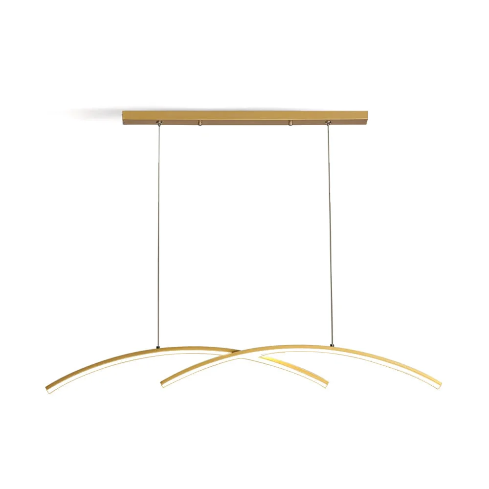 Crafted Oscillating Strip Island Chandelier Stylish