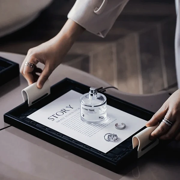 Genuine Nordic Leather Jewelry Tray Convenient