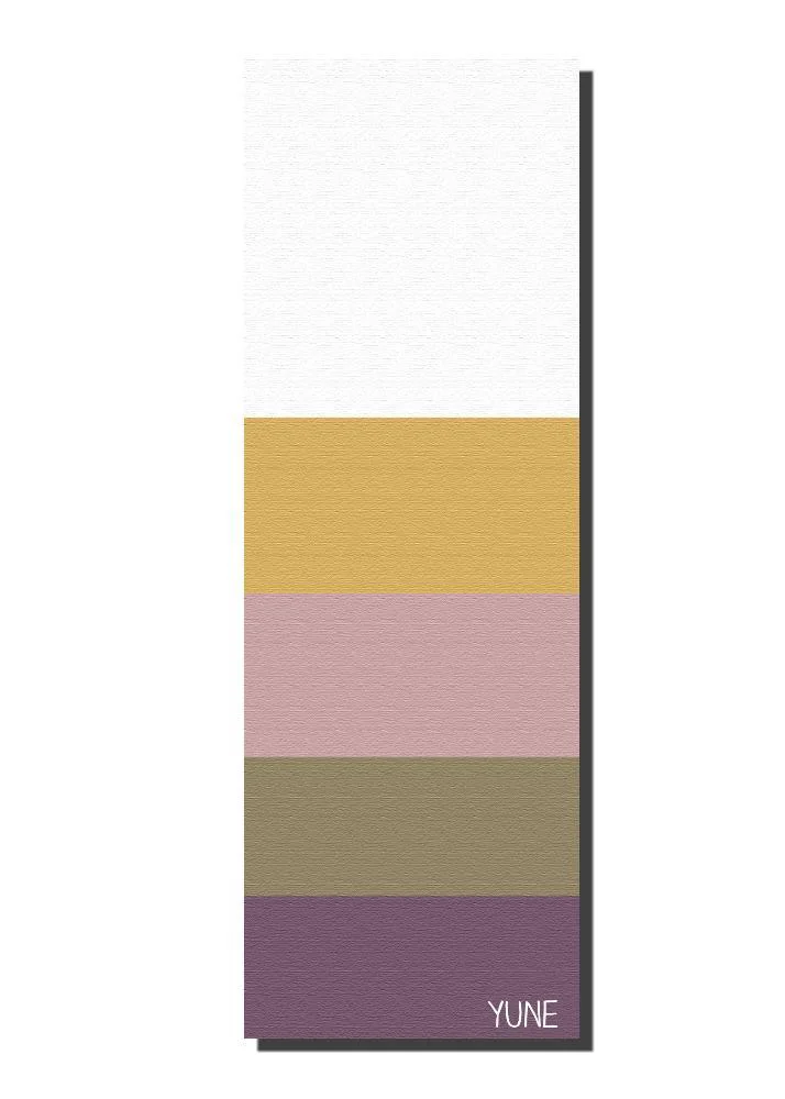 Practical Yoga Mat 6mm Thick Striped Non-Slip Eco Friendly Yune Yoga Biarritz Genuine
