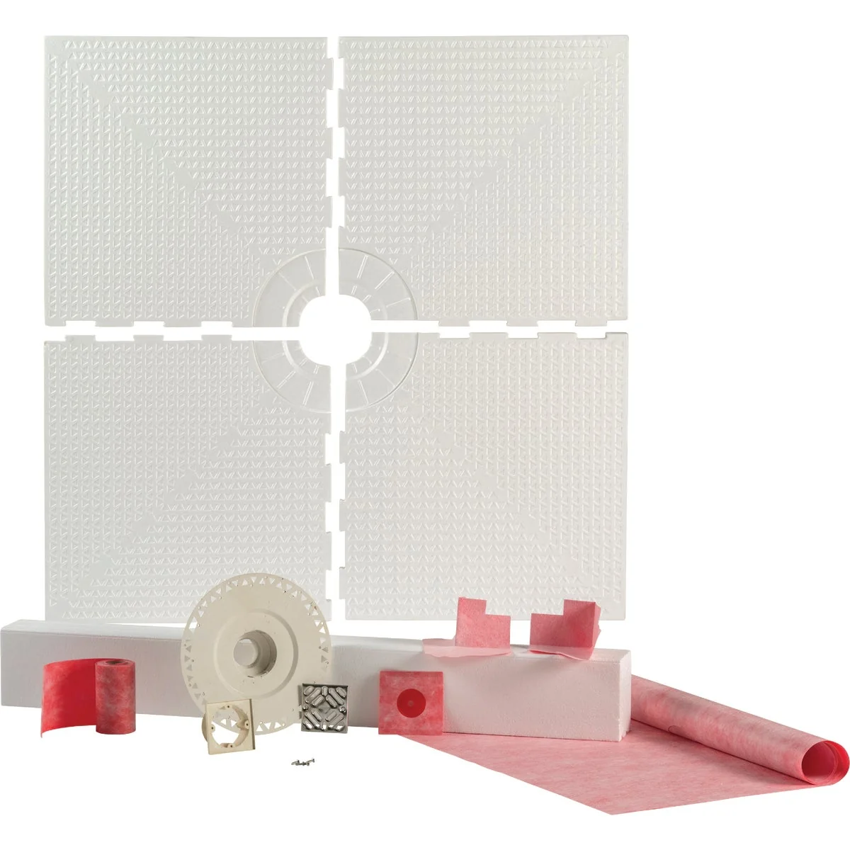 Flexible PROVA SHOWER System Kit 48 In. x 48 In. Center Drain with Curb Top-Quality