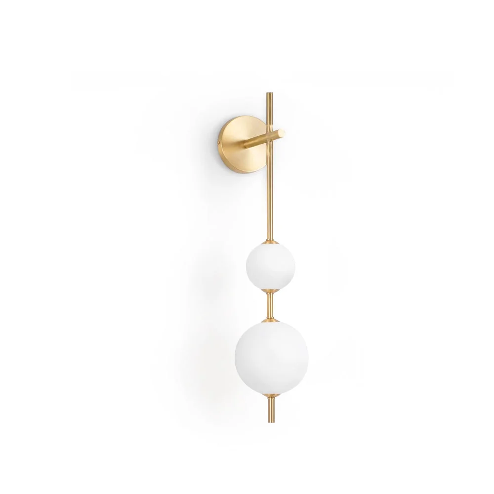 Natural Vertical Globe Wall Lamp Prestigious