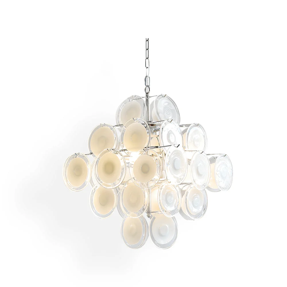Smart Medallion Glass Chandelier Natural