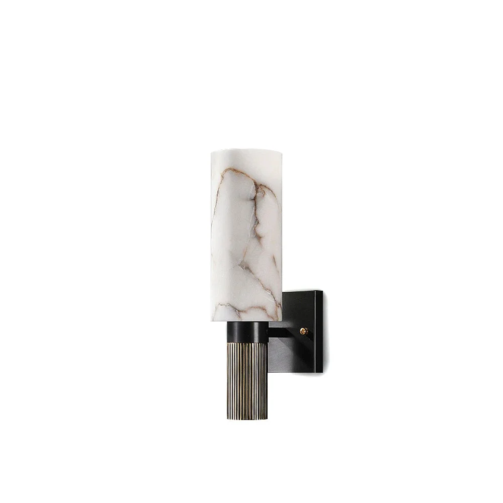 Contemporary Torch Alabaster Wall Lamp Consistent