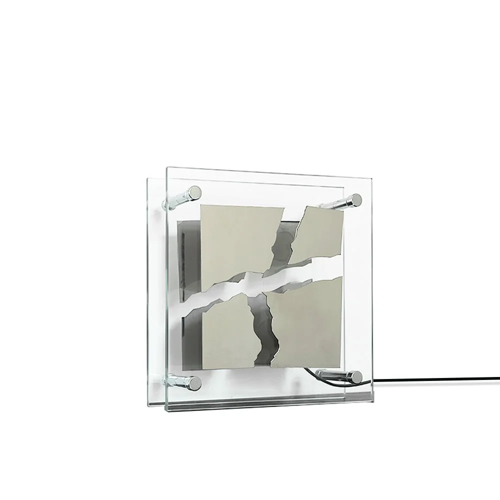 Lightweight Square Glass Table Lamp Breathable