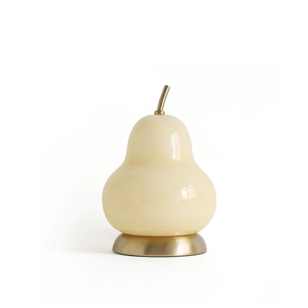 Green Pear Glass Built-in Battery Table Lamp Dependable