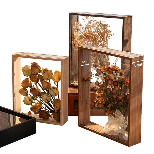 Eco-Friendly Wooden 3D Display Case Smooth