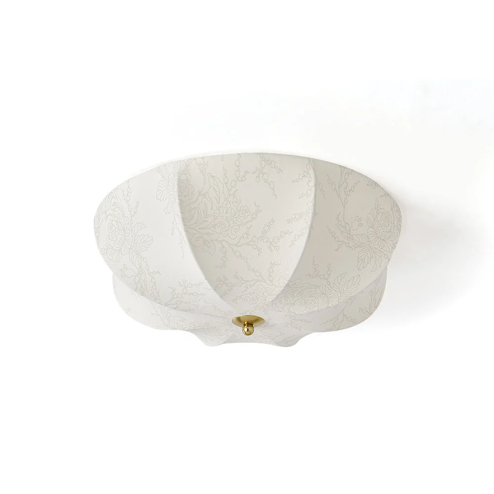 Powerful Orchid Fabric Ceiling Lamp First-Class